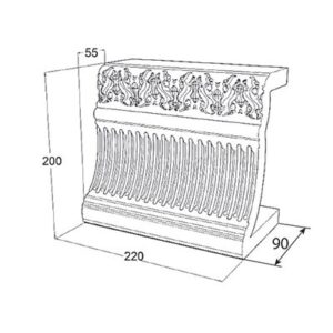 Kafel-Kar ahjupott C14 - sokkel 'Vintage' keskosa 22 x 20